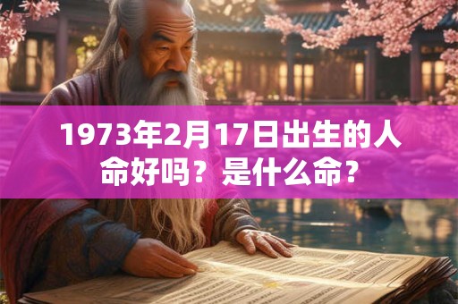 1973年2月17日出生的人命好吗？是什么命？