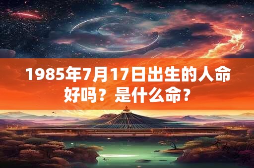1985年7月17日出生的人命好吗？是什么命？