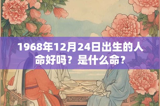 1968年12月24日出生的人命好吗？是什么命？