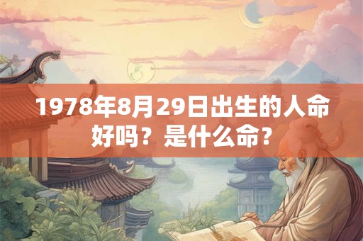 1978年8月29日出生的人命好吗？是什么命？