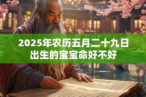 2025年农历五月二十九日出生的宝宝命好不好