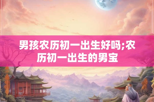 男孩农历初一出生好吗;农历初一出生的男宝