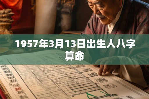 1957年3月13日出生人八字算命 1957年3月13日出生人八字算命
