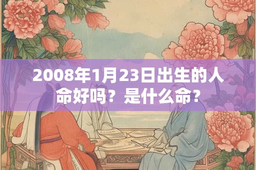 2008年1月23日出生的人命好吗？是什么命？