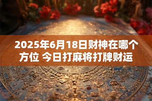 2025年6月18日财神在哪个方位 今日打麻将打牌财运方位！