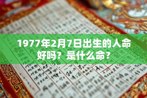 1977年2月7日出生的人命好吗？是什么命？