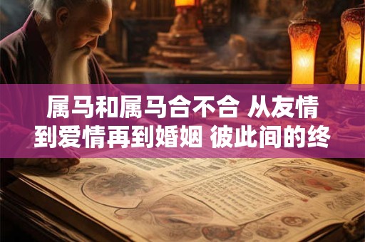 属马和属马合不合 从友情到爱情再到婚姻 彼此间的终极考验