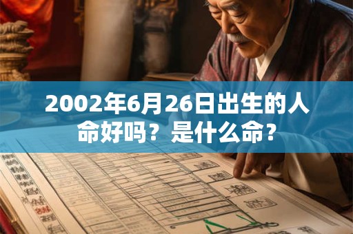 2002年6月26日出生的人命好吗？是什么命？