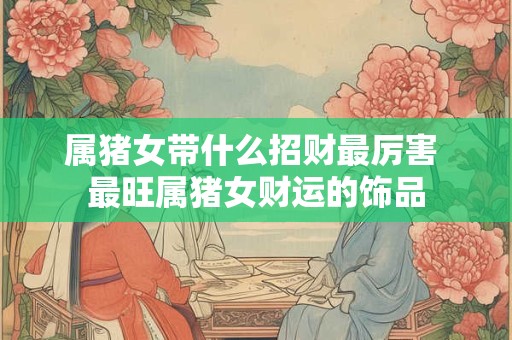 属猪女带什么招财最厉害 最旺属猪女财运的饰品