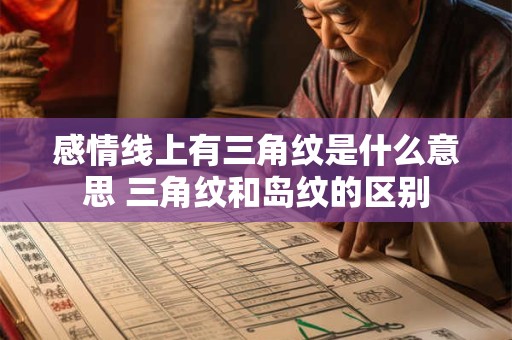 感情线上有三角纹是什么意思 三角纹和岛纹的区别
