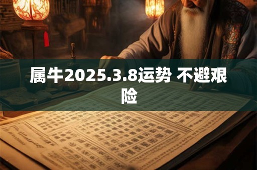 属牛2025.3.8运势 不避艰险