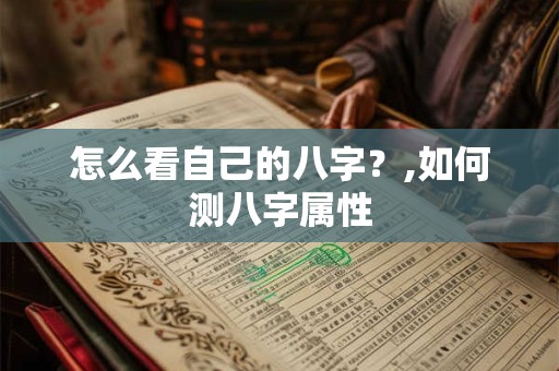 怎么看自己的八字？,如何测八字属性