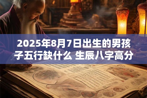 2025年8月7日出生的男孩子五行缺什么 生辰八字高分取名