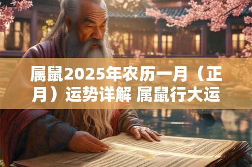 属鼠2025年农历一月（正月）运势详解 属鼠行大运时间