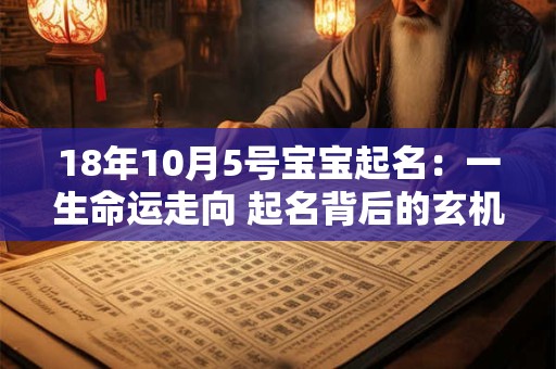 18年10月5号宝宝起名：一生命运走向 起名背后的玄机！