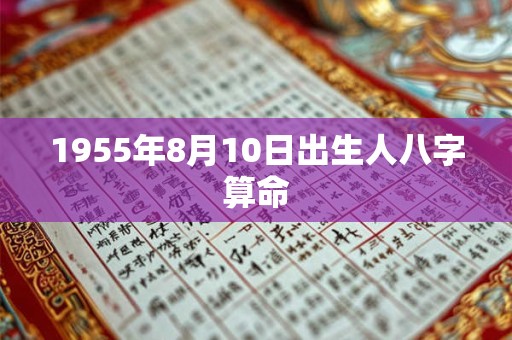 1955年8月10日出生人八字算命