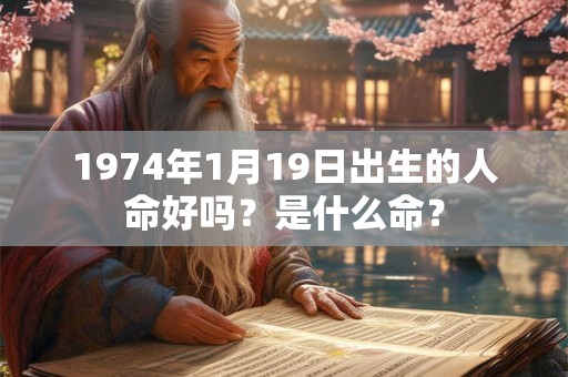 1974年1月19日出生的人命好吗？是什么命？