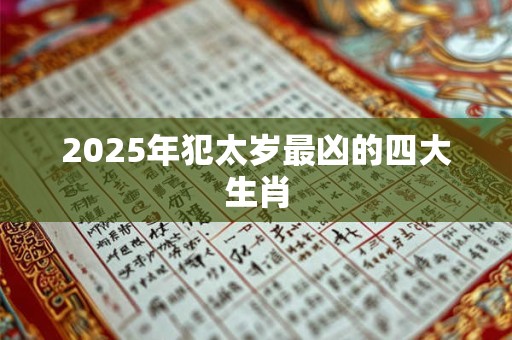 2025年犯太岁最凶的四大生肖