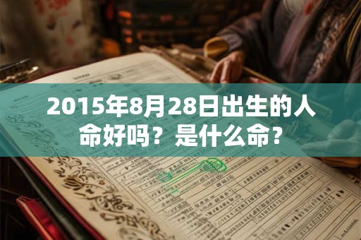 2015年8月28日出生的人命好吗？是什么命？