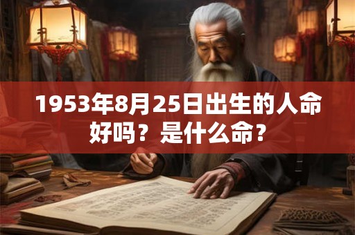 1953年8月25日出生的人命好吗？是什么命？