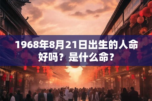 1968年8月21日出生的人命好吗？是什么命？