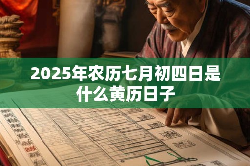 2025年农历七月初四日是什么黄历日子