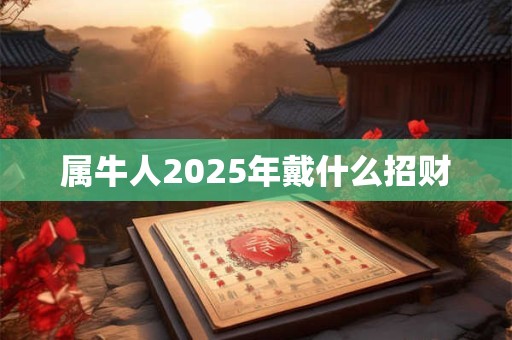 属牛人2025年戴什么招财
