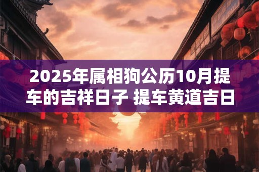 2025年属相狗公历10月提车的吉祥日子 提车黄道吉日查询