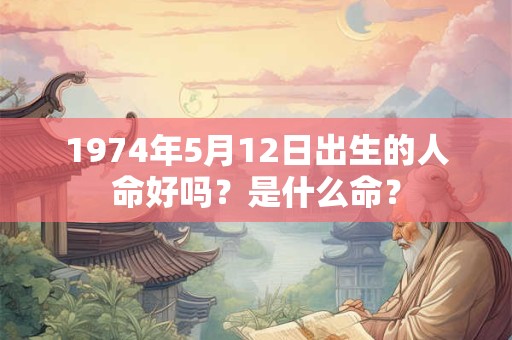 1974年5月12日出生的人命好吗？是什么命？