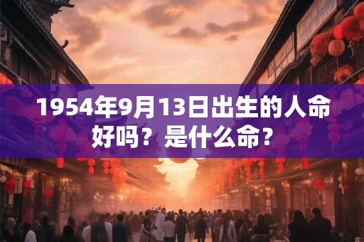 1954年9月13日出生的人命好吗？是什么命？