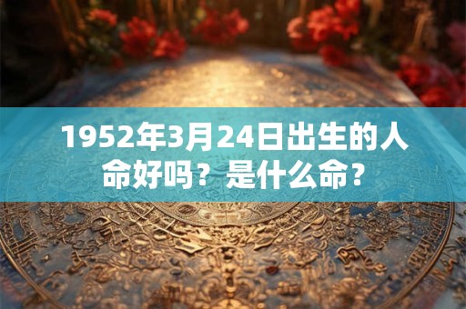 1952年3月24日出生的人命好吗？是什么命？