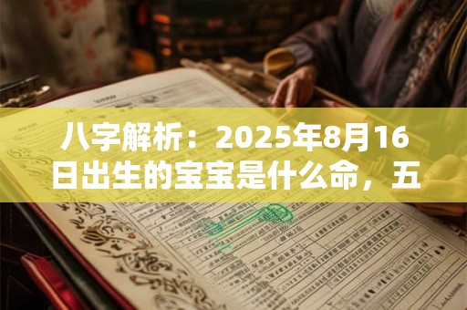 八字解析：2025年8月16日出生的宝宝是什么命，五行缺什么