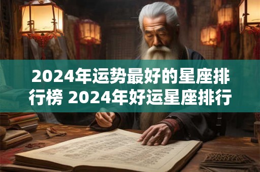 2024年运势最好的星座排行榜 2024年好运星座排行榜前五名