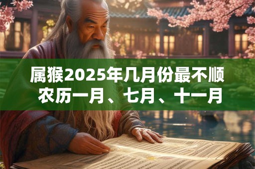 属猴2026年几月份最不顺 农历一月、七月、十一月