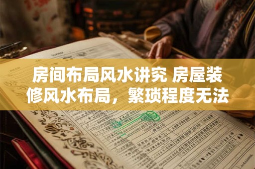 房间布局风水讲究 房屋装修风水布局，繁琐程度无法想象