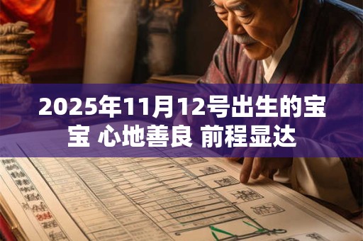 2025年11月12号出生的宝宝 心地善良 前程显达