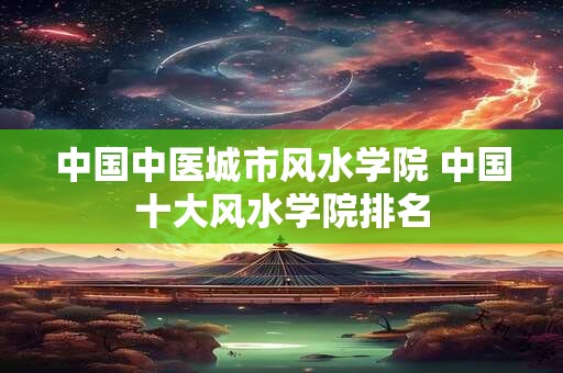 中国中医城市风水学院 中国十大风水学院排名