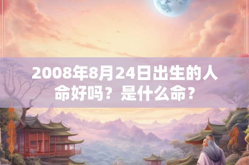 2008年8月24日出生的人命好吗？是什么命？