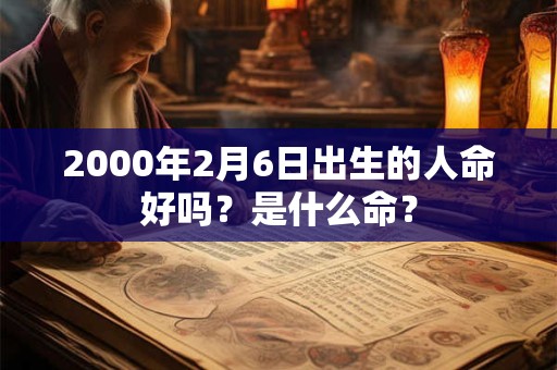 2000年2月6日出生的人命好吗？是什么命？