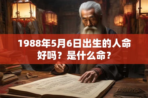 1988年5月6日出生的人命好吗？是什么命？