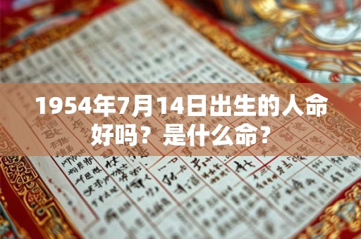 1954年7月14日出生的人命好吗？是什么命？