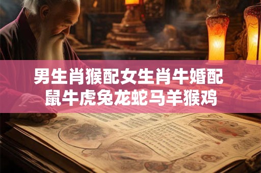 男生肖猴配女生肖牛婚配 鼠牛虎兔龙蛇马羊猴鸡