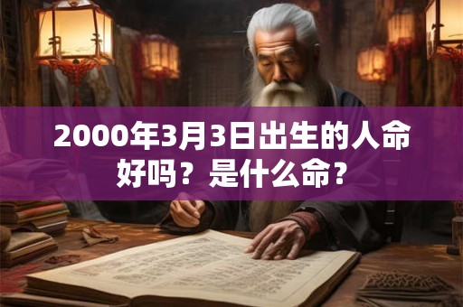 2000年3月3日出生的人命好吗？是什么命？