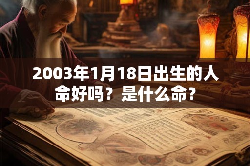 2003年1月18日出生的人命好吗？是什么命？