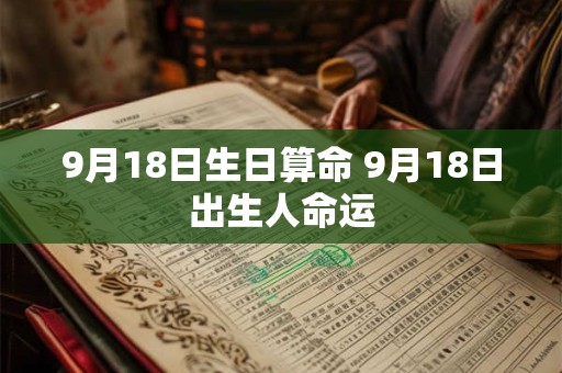 9月18日生日算命 9月18日出生人命运