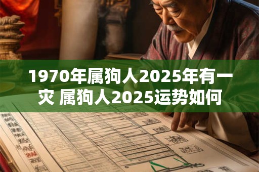 1970年属狗人2025年有一灾 属狗人2025运势如何 1970年属狗人2025年有一灾 属狗人2025运势如何