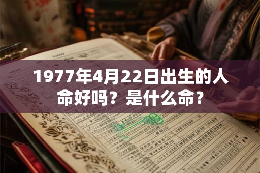 1977年4月22日出生的人命好吗？是什么命？