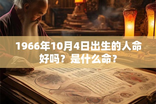 1966年10月4日出生的人命好吗？是什么命？