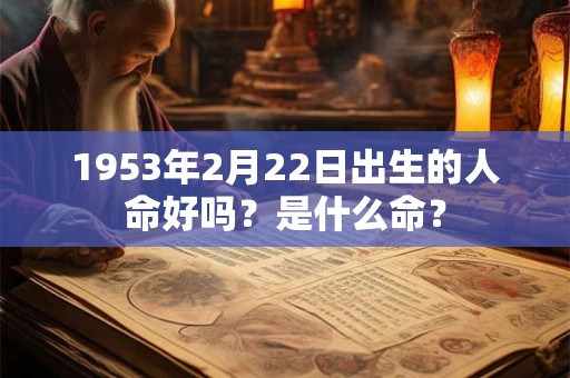 1953年2月22日出生的人命好吗？是什么命？