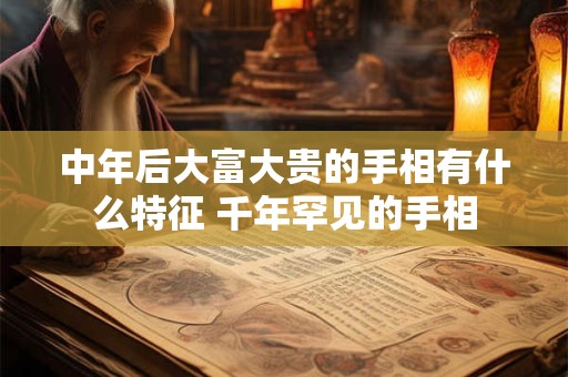 中年后大富大贵的手相有什么特征 千年罕见的手相